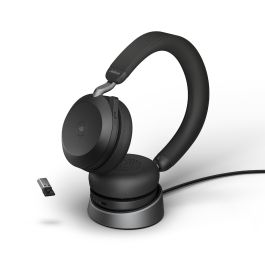 JABRA Evolve2 75 Bluetooth Stereo Headset MS USB-A mit Ladeschale