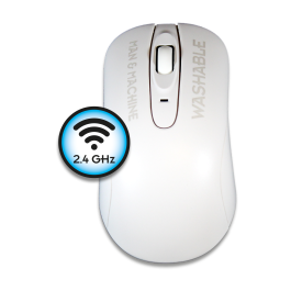 Man & Machine C Mouse Washable Wireless  IP 65 Hygiene Maus, weiß