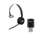 Epos Impact SDW 5011 monaurales Headset inkl. DECT Dongle, Ladekabel & Tasche