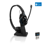 EPOS Sennheiser IMPACT  MB Pro 2 UC ML - Beidseitiges Mobile Bluetooth Business Headset mit Ladeständer und Bluetooth-Dongle für UC mit Microsoft Lync