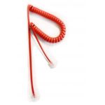 Hörerkabel 4-polig, 4-adrig, 1,9m mit extra lange Enden, rot