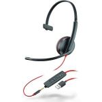 Poly Headset Blackwire C3215 monaural USB und 3,5 mm Klinkenstecker