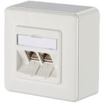 Anschlussdose E-DAT 2 Port modul 8/8(8) AP Cat.6, reinweiß