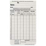 Zeitregistrierkarten Monatskarte 5825 100er Pack