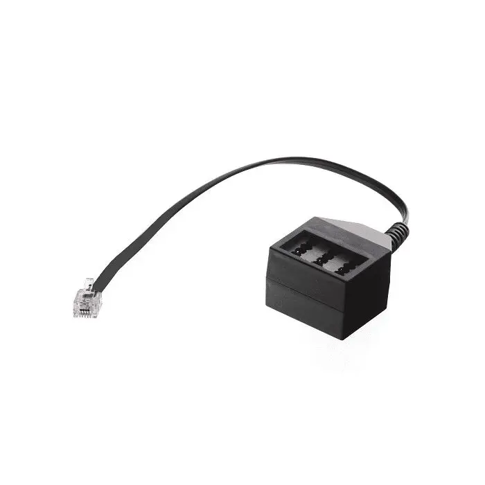 Helos Adapter 6P4C Stecker/TAE NFN-Dreifachbuchse 