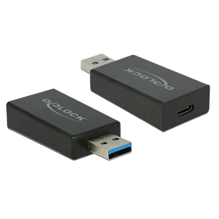 Delock Adapter USB 3.1 Gen2 TYP A auf USB TYP C Buchse Schwarz