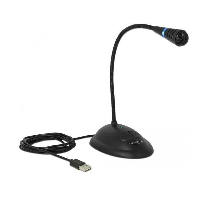 Delock Schwanenhals Mikrofon mit USB & Mute Funktion