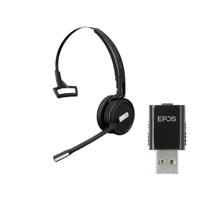 Epos Impact SDW 5011 monaurales Headset inkl. DECT Dongle, Ladekabel & Tasche