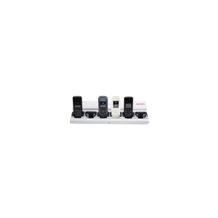 Ascom d43 / d63 / i63 / d81 Laderegal für 6 Endgeräte (nur Ladung) - weiß