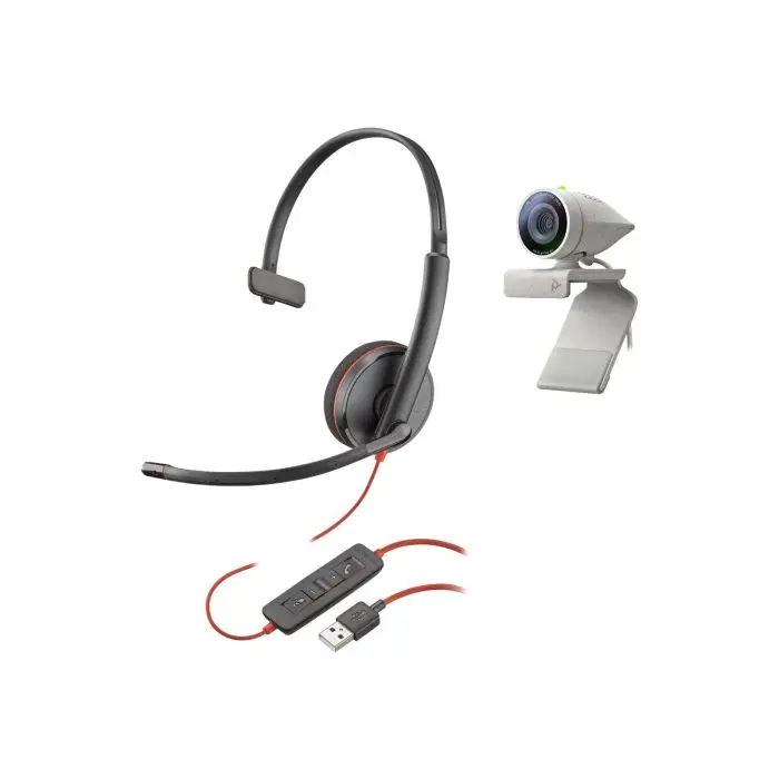 Poly Studio P5 USB HD Webcam Bundle mit Blackwire C3210