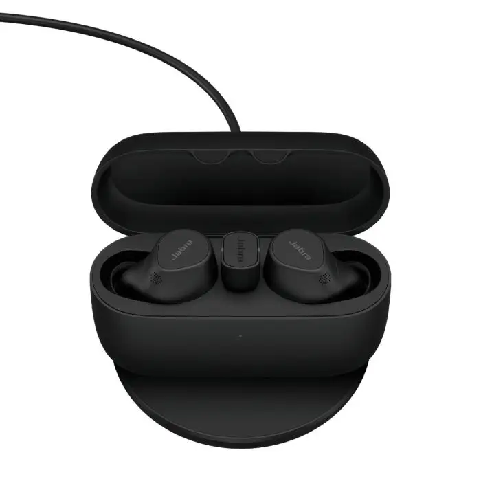 Jabra Evolve2 Buds UC USB-C Bluetooth Headset + Wireless Charging Pad