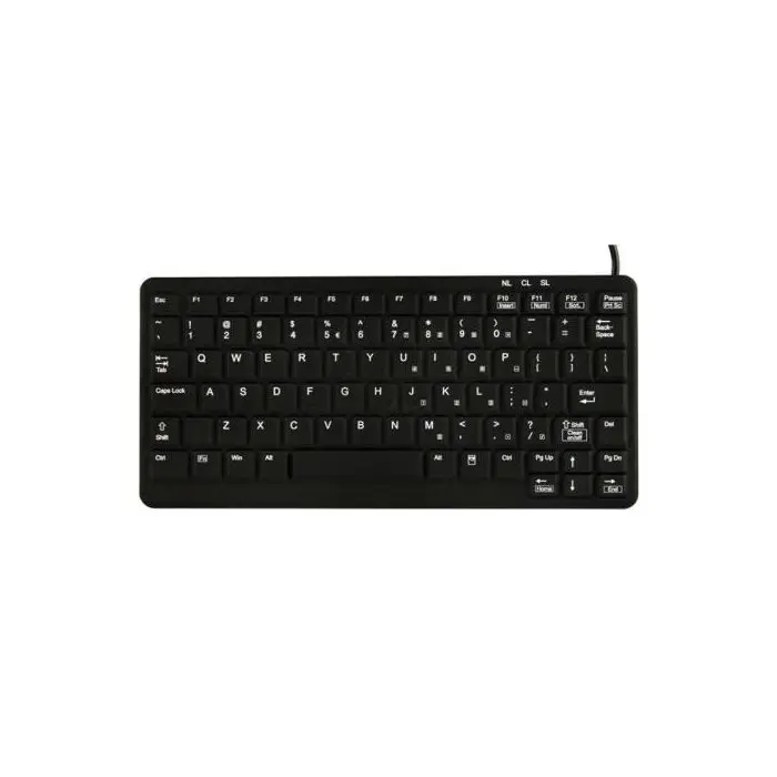 Ateg MedicalKey desinfizierbare Silikontastatur,IP 65,schwarz mit Wechselmembran