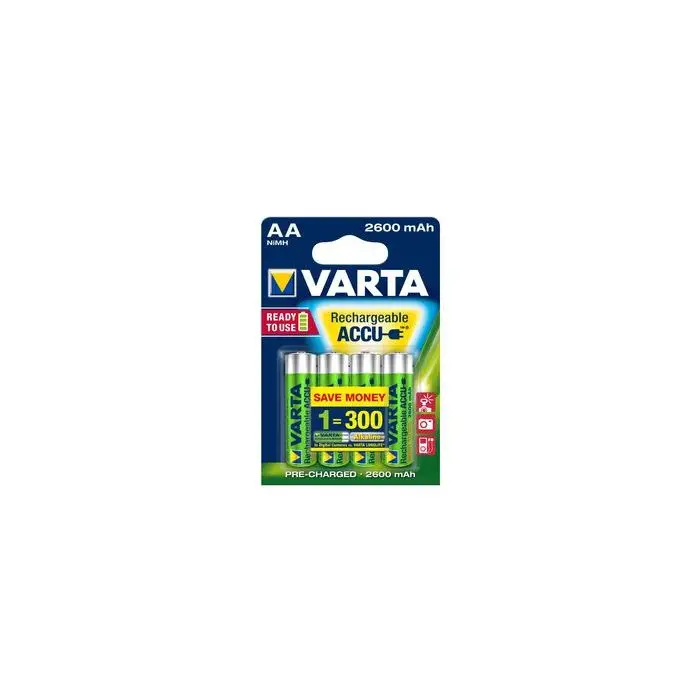 VARTA Rechargeable Akku AA Mignon 4er 2600mAh (Entladeschutz)