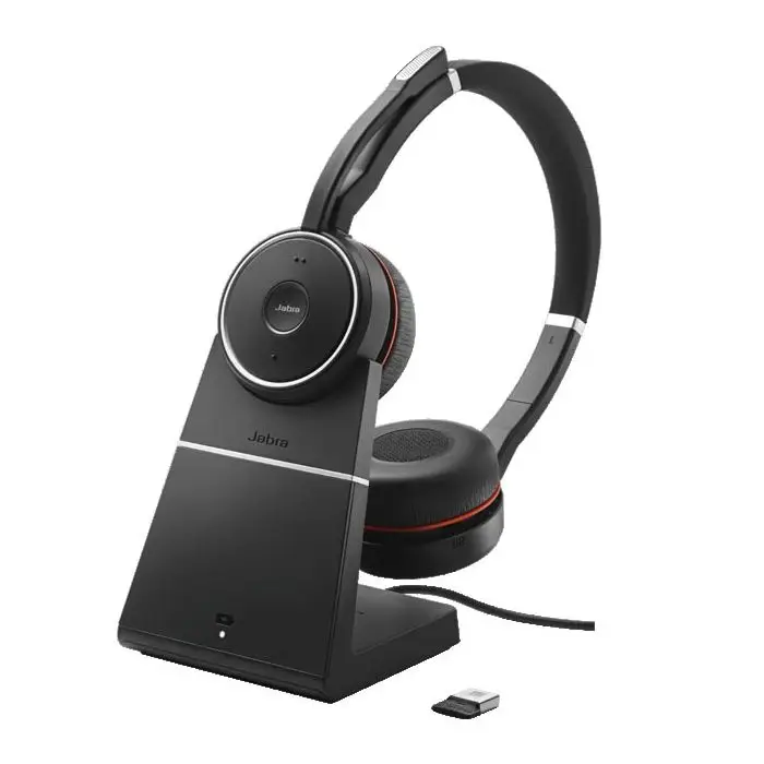 Jabra Evolve 75 UC Duo ANC Headset inkl. Ladeschale