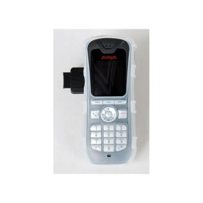 CasYy Silikonschutztasche für Avaya 3725 mit Clip, transparent