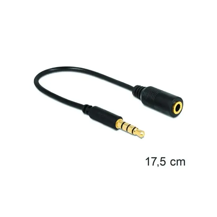 Kabel Klinkenstecker 3,5 mm auf Klinkenbuchse 3,5 mm 4 Pin