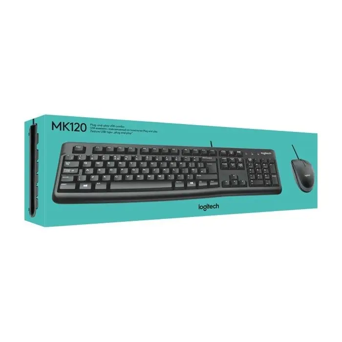 Logitech Tastatur/Maus MK120, USB, Optisch