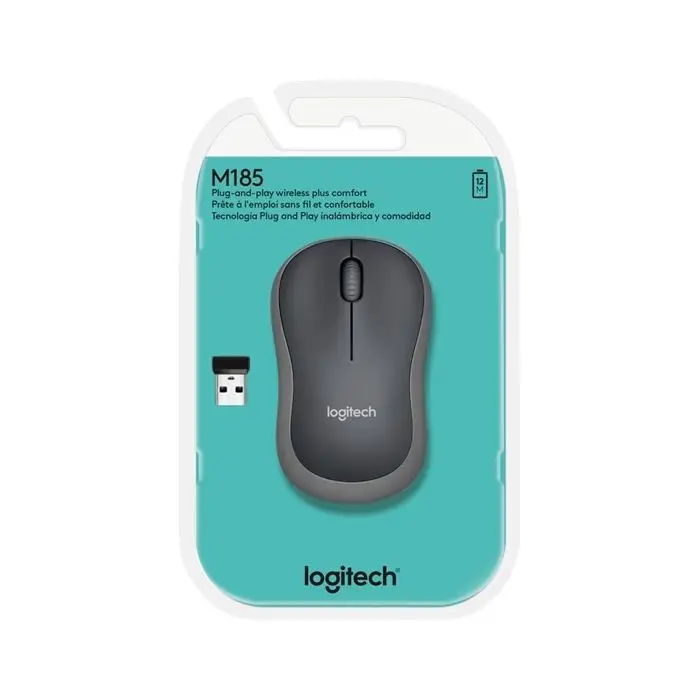 Logitech Maus M185, Wireless, Optisch