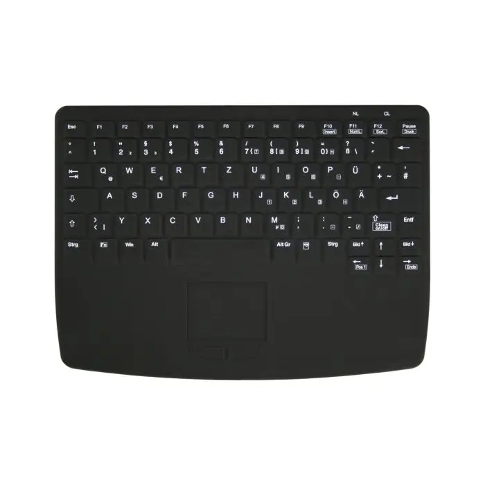 Ateg desinfizierbare Funk-Kompakttastatur mit Touchpad,IP68, schwarz