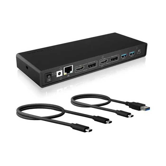 Dockingstation IcyBox USB Type-C mit 2 Videoschnittstellen