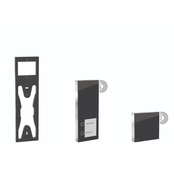 DoorLine Türsprechanlage Slim DECT m. Kamera - SET - schwarz