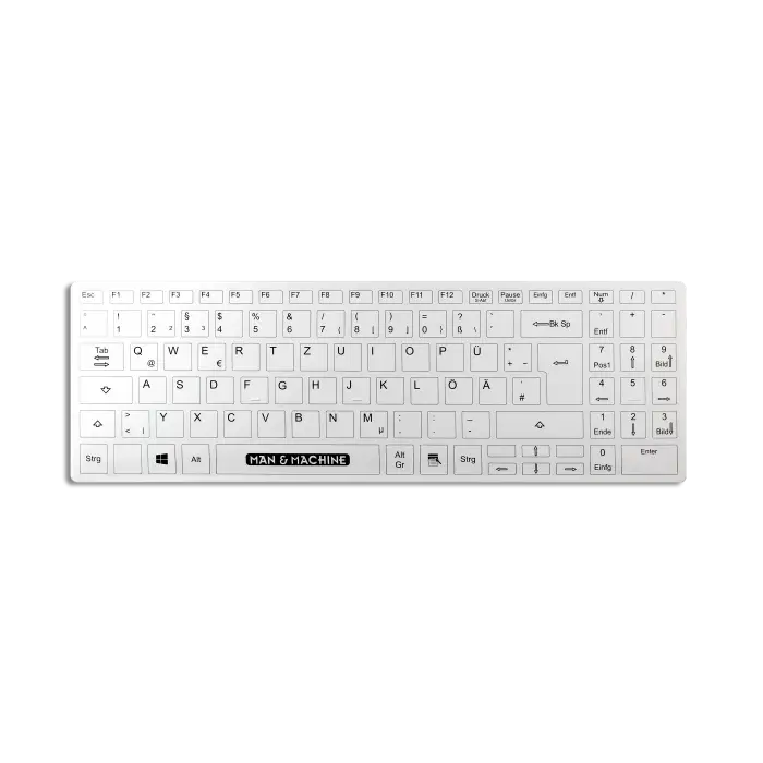 Man & Machine ITS COOL FLAT Hygiene Tastatur mit Cover aus Latex