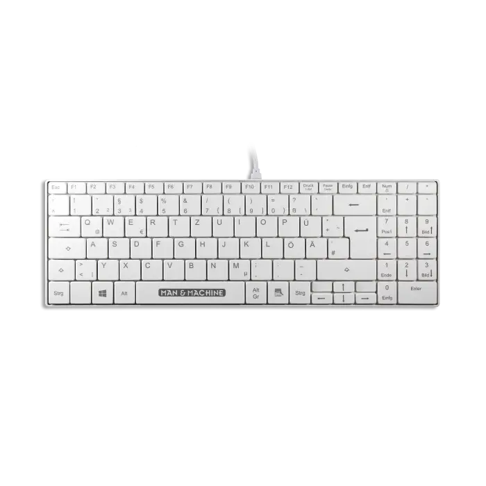 Man & Machine ITS COOL Hygiene Tastatur schnurgebunden Kunststoff (IP65)