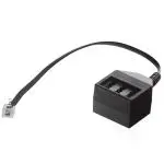 Helos Adapter 6P4C Stecker/TAE NFN-Dreifachbuchse 