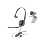 Poly Studio P5 USB HD Webcam Bundle mit Blackwire C3210
