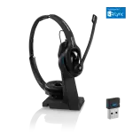 EPOS Sennheiser IMPACT  MB Pro 2 UC ML - Beidseitiges Mobile Bluetooth Business Headset mit Ladeständer und Bluetooth-Dongle für UC mit Microsoft Lync