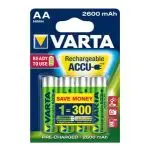 VARTA Rechargeable Akku AA Mignon 4er 2600mAh (Entladeschutz)