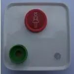 Avaya Secom Abdeckung Design Busch Jäger Reflex für Ruftaster mit Abstelleinheit, alpinweiss