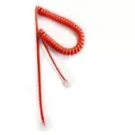 Hörerkabel 4-polig, 4-adrig, 1,9m mit extra lange Enden, rot