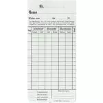 Zeitregistrierkarten 2 Wochenkarte 5801