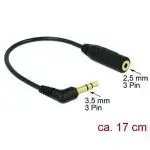 Kabel Klinkenstecker 3,5 mm auf Klinkenbuchse 2,5 mm 3 Pin