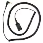 Plantronics Adapterkabel (3m), 2,5mm-Klinke auf QD, Spiralkabel für Cisco SPA5xx, CiscoSPA9xxm, Panasonic KX-UT/NT/DT