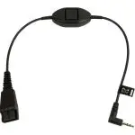 Jabra Anschlusskabel QD auf 2,5mm Klinke, mit Rufannahmen am Kabel, z.B. für Philips, Ericsson Tischtelefone