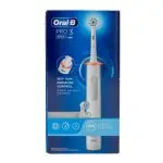 Braun Oral-B PRO 3 3000 mit 2 Sensitive Clean Aufsteckbürsten, weiß