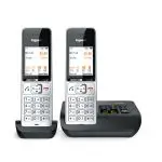Gigaset Comfort 500A duo silver-black - Analog-Telefon - Anrufbeantworter