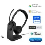 Jabra Evolve2 55 UC Stereo mit Link380c USB-A Headset mit Ladestation