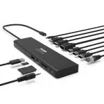 Port Designs Docking Station universell TYPE C Travel - 1 X 4K - 3 X FHD PD 100W 