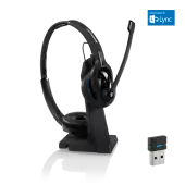 EPOS Sennheiser IMPACT  MB Pro 2 UC ML - Beidseitiges Mobile Bluetooth Business Headset mit Ladeständer und Bluetooth-Dongle für UC mit Microsoft Lync