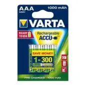 VARTA Rechargeable Akku AAA Micro 4er 1000mAh (Entladeschutz)