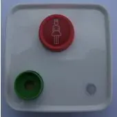 Avaya Secom Abdeckung Design Busch Jäger Reflex für Ruftaster mit Abstelleinheit, alpinweiss